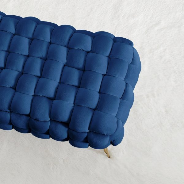 Mirage Velvet Woven Bench Ottoman - Image 2